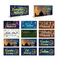 Putuo Decor Wholesale Ramadan Mubarak Rectangle Salam Wooden Sign for Islamic Decoration
