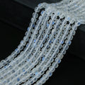 JSES Wholesale Natural Moonstone 4mm Faceted Cube Beads for Jewelry Making Bracelets Gemstones Seed Beads DIY Accessories