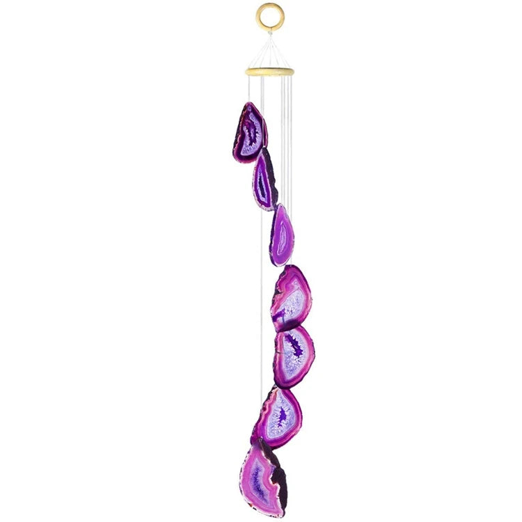 DIY Agate Slice Wind Chimes 8 Pieces Home Decor