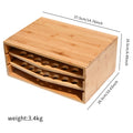 Capsules Storage Drawer Compatible  Keurig K-Cup Pods 2-tier Bamboo Coffee Pods Holder for Kitchen Office Bar