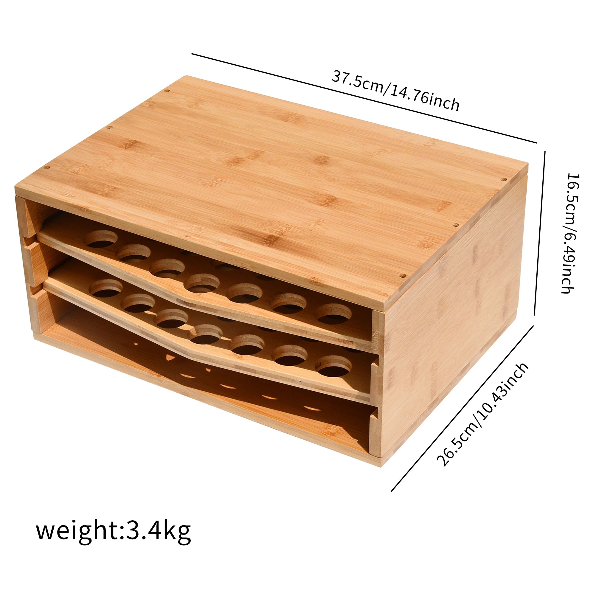 Capsules Storage Drawer Compatible  Keurig K-Cup Pods 2-tier Bamboo Coffee Pods Holder for Kitchen Office Bar