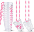 Bachelorette Party Favors 12Pcs Clear Shot Glass Necklace 'Bride Be' 'Team Bride' Cup Necklace Plastic Party Valentine's Day