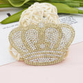 Multi-Style Eco-Friendly Plastic Iron-on Rhinestone Patches Gold Crown Patch for Clothing and Hats