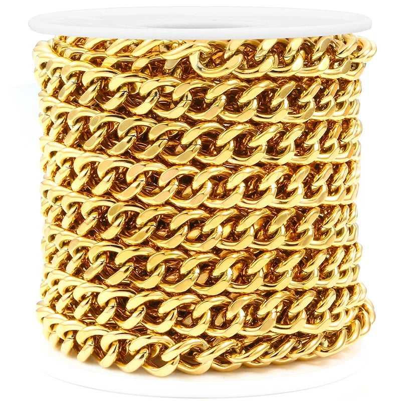 Customized 18k Gold Plated Initial Necklaces Pearl Necklace  Supplies Stainless Steel Chain for Jewelry Making