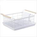 kitchen stainless steel Desktop cutlery storage cage With water tray Dish drain rack holder drying shelf Rag organize holder