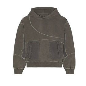 Customizable Vintage Wash Reverse Stitch Hoodie for Men Blank Side Pocket Eco-Friendly Breathable and Windproof ODM Clothing