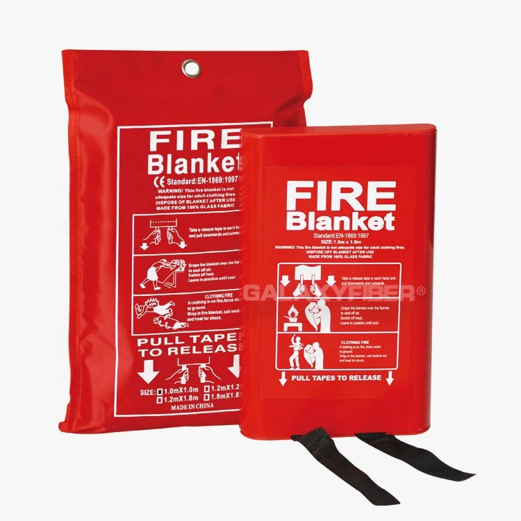 GALAXYFIBER Online Hot Sell 0.45mm Thick CE Certified Fire Blanket with 550C Heat Resistance for Kitchen & Home Emergency Use