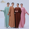 Loriya 2023 Latest Dubai Style Wrinkle Polyester Women Abaya  Islamic Clothing for Girls Abaya Women Muslim Dress Turkey