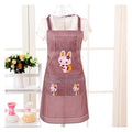 Custom Logo Printed Promotion Reusable Waterproof Polyester Waist Chef Aprons with Two Pockets