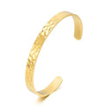 Fashion Opening Gold Plated  Pattern C Shaped  Stainless Steel Cuff Couple Bracelet Jewelry  Men and Women