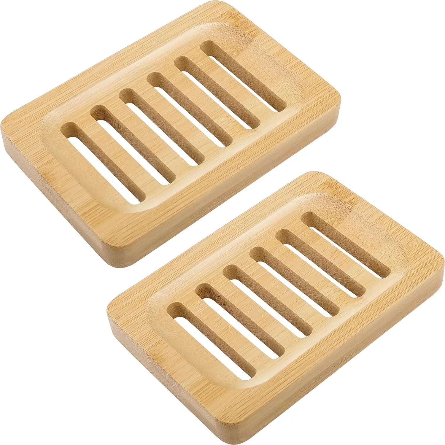 Eco Friendly Kitchen Sink Drainer Bar Soap Holder Soap Tray Bamboo Wooden Soap Dish for Shower Bathroom