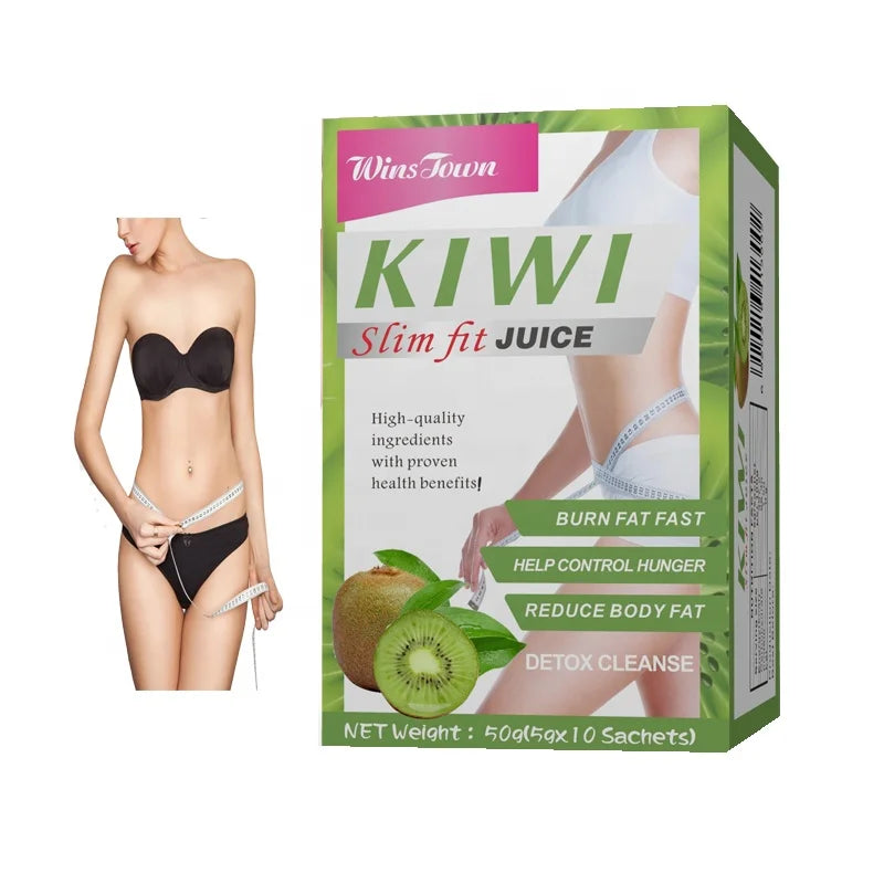 OEM Factory Supply Wholesale Kiwi Instant Slim Filtered Flavored Fruit Powder for Weight Control Fat Burn in Box