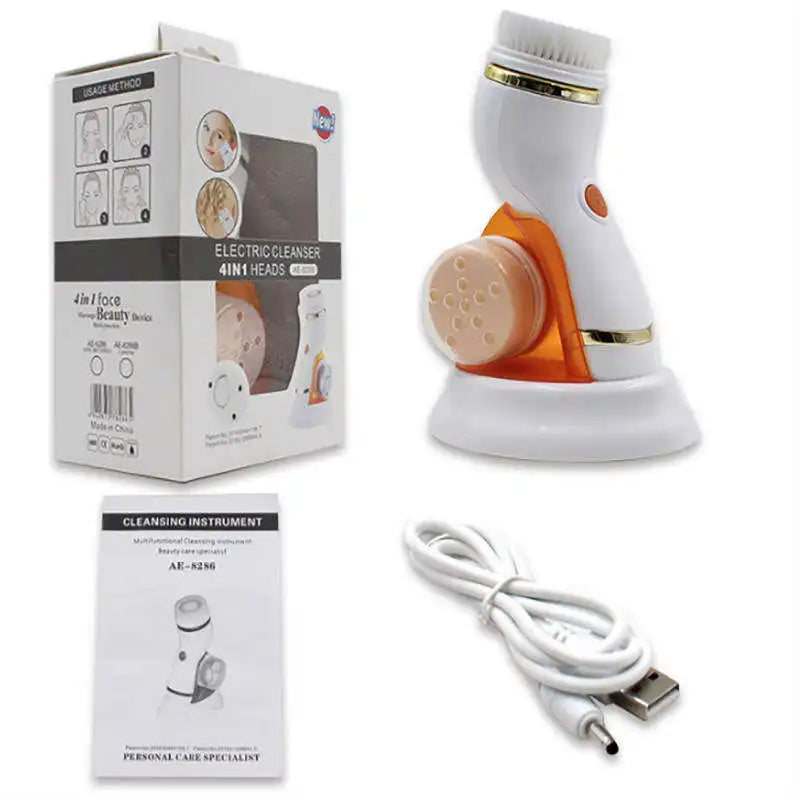 Facial Cleansing Brush Portable Beauty Tools and Care Face Washing Spa System Electric Multi-Function Waterproof Face Cleansing