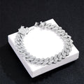 Fashion Hiphop Gold Plated Rhombus Full Diamond Miami Cuban Chain Anklet