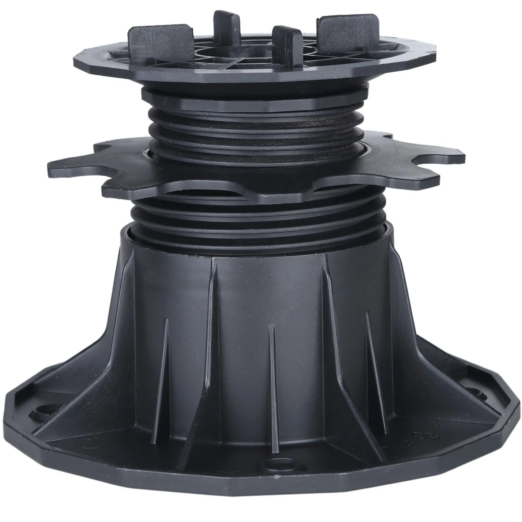 Heat and Sound Reduce Adjustable Raised Float Floor Terrace Pedestal XF-T204D 75-155 mm Polypropylene Black