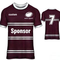 Customized Breathable Plus Size Rugby Wear Polyester Mens Football Training Uniform Moisture Wicking New Design