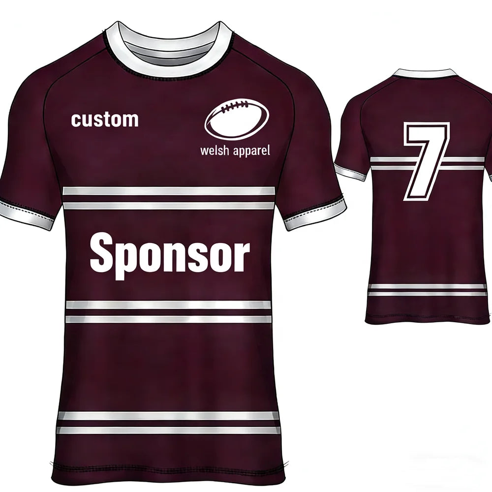 Customized Breathable Plus Size Rugby Wear Polyester Mens Football Training Uniform Moisture Wicking New Design