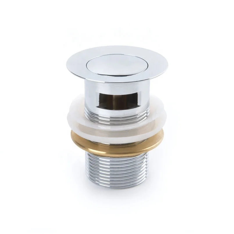 Modern Hotel Bathroom Clicker Basin Waste Pop up Push Button Kitchen Sink Drain Strainer