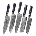 YANGJANG AMBER Premium Honey Comb Resin Handle Damascus Steel Vg10 Japanese Knife Sets