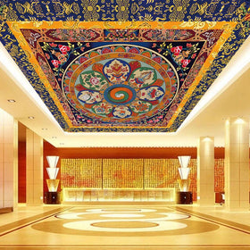 Custom 3D Wall Mural Wallpaper European Style Ceiling Wall Paper Mural