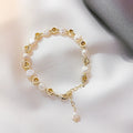HOVANCI 2020 Fashion Charm Designer Adjustable Natural Freshwater Pearl Gold Beaded Flower Bracelet for Women Jewelry
