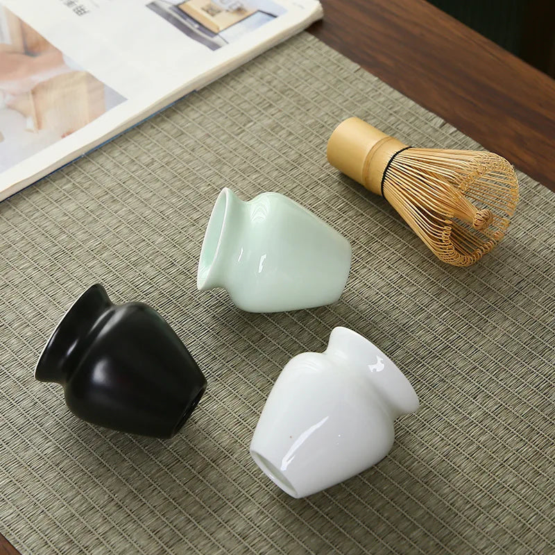 New Design Japanese Style Ceremony Tea Whisk Stand Green Mixer Matcha Whisk Holder