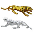 105 cm Gold Silver Leopard Resin Craft Animal Sculpture Polyresin for Home Shopping Mall Hotel Souvenirs Gifts