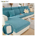 Stretch Cushion Anti-Slip Spandex L Shaped Chaise Lounge Sectional Couch Covers Three-Seat Sofa Furniture Protector