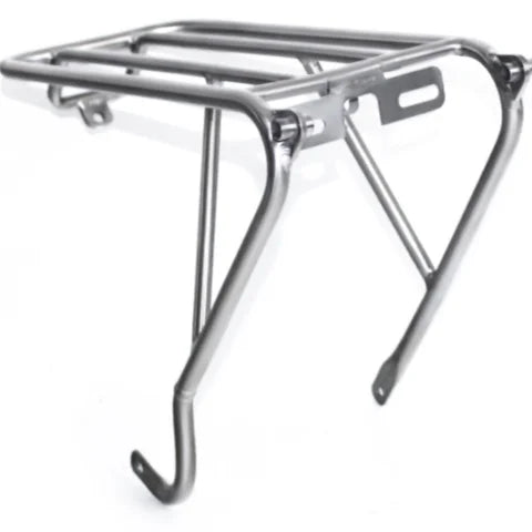 Titanium Grade 9 Bike Pannier Rack with 100kg Load Capacity Lightweight for Foldable Bicycles