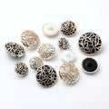 JFFB045 Classic Round Hollow Flower Designer ABS Buttons Hand Sewing Button for Blazer Coat Windbreaker
