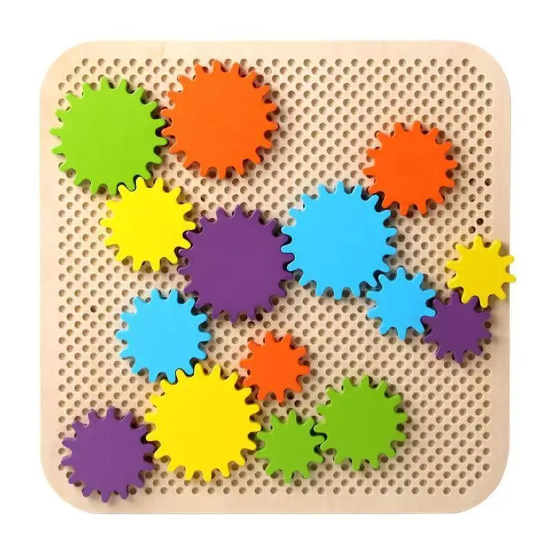 TaiLai Polished Wooden Blocks Puzzle Brain Teasers Toy Tangram Jigsaw Intelligence Gear Board Eco-friendly
