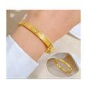 Wholesale 18K Gold Plated 316L Stainless Steel Bangles/bracelets for Women Fashion Non Tarnish Namensarmband Custom Jewelry