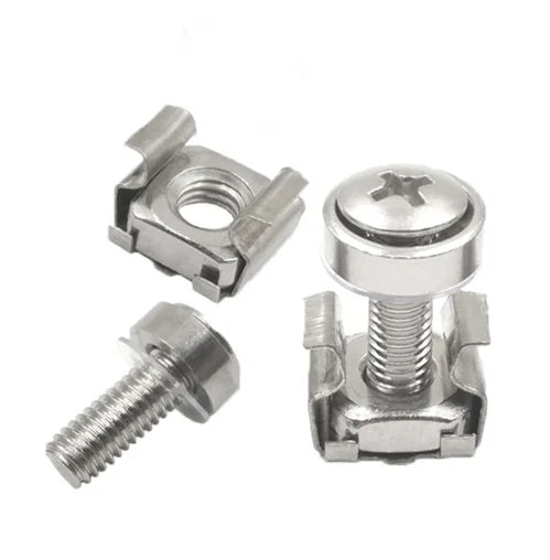 M5 M6 Stainless Steel Oval Crown Rack Mounting Screws and Cage Nuts for Server Rack and Cabinet