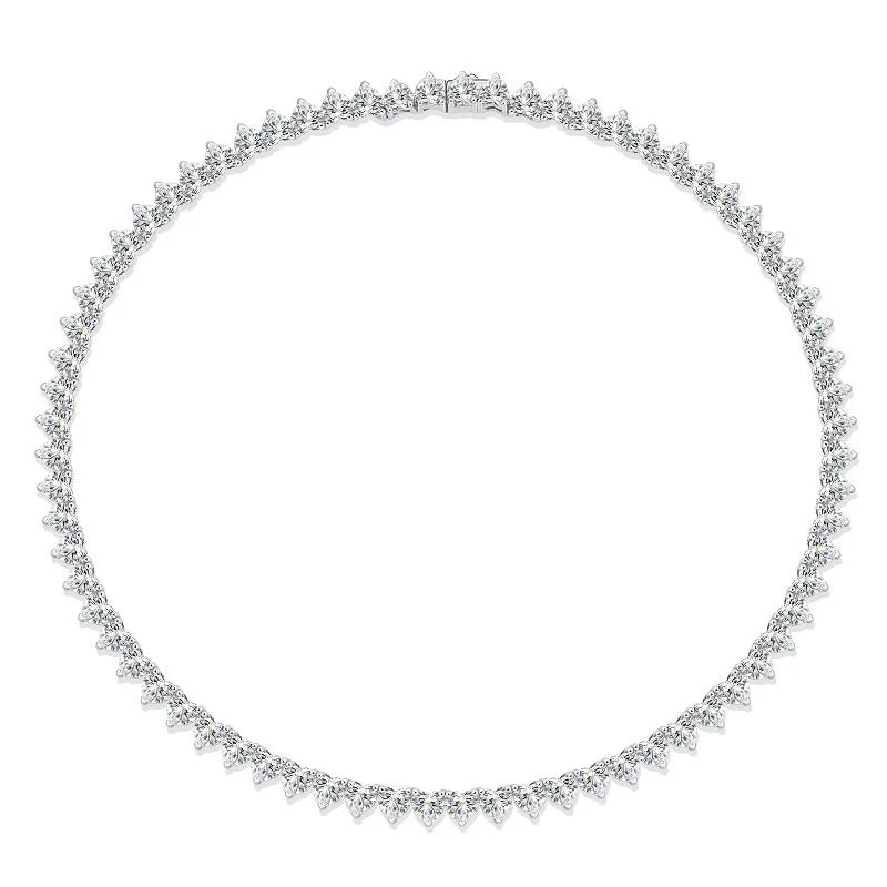 S925 Sterling Silver Moissanite Necklace Women's Heart Full Diamond Luxury Wedding Party Jewelry
