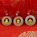 Certified Hetian Jade Inlaid Gold Hetian Pure Gold Pendant Chalcedony Lucky Bag Angel Gold Inlaid Jade Factory Wholesale