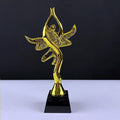Gold Resin Dancing Lady Girl Event Crystal Trophy Award MH-NJ0209