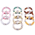 Fashion Simple Lovely Style Jelly Color Curved Clear Stacking Bamboo Tube Acrylic Bracelets Bangles for Women Jewelry