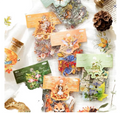 30 Pcs/Pack Candy Posts Pet Sticker Bag Leaf Leaf Collage Season Retro Collage Journal Decorative Source Material Into 6 Models