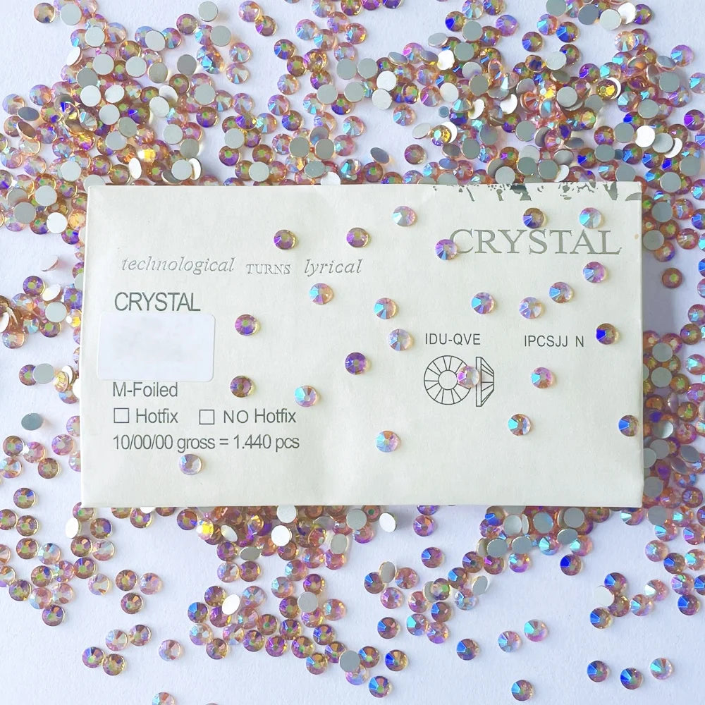 Yantuo Wholesale Purple Crystal Glass Stone Flat Back Cold Fixation SS20 Non Hot Fix Crystal Rhinestone for Women Bikini