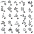 Gaby 316L Stainless Steel Piercing Cartilage Studs Silver Earrings Cartilage Piercing Earrings Helix Face Piercing for Women