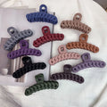 11 cm Wholesale Frosted Hair Grab Clip Korean Candy Color Clip Chain Shark Hairpin Hair Accessories for Women Girls