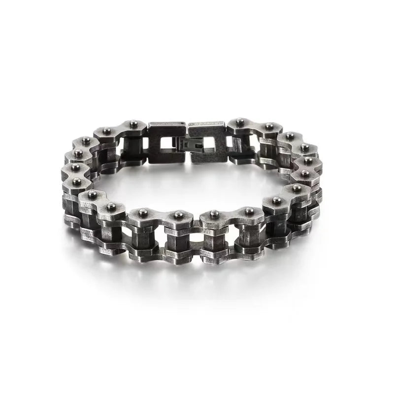 Wholesale Stainless Steel Motorcycle Chain Viking Bracelet Men Bike Chain Personalized Bracelet Cuff Bangle for Boy