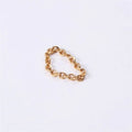 Non Tarnish Trendy Chic Gold Plated Jewelry Chain Open Ring Stainless Steel Rings