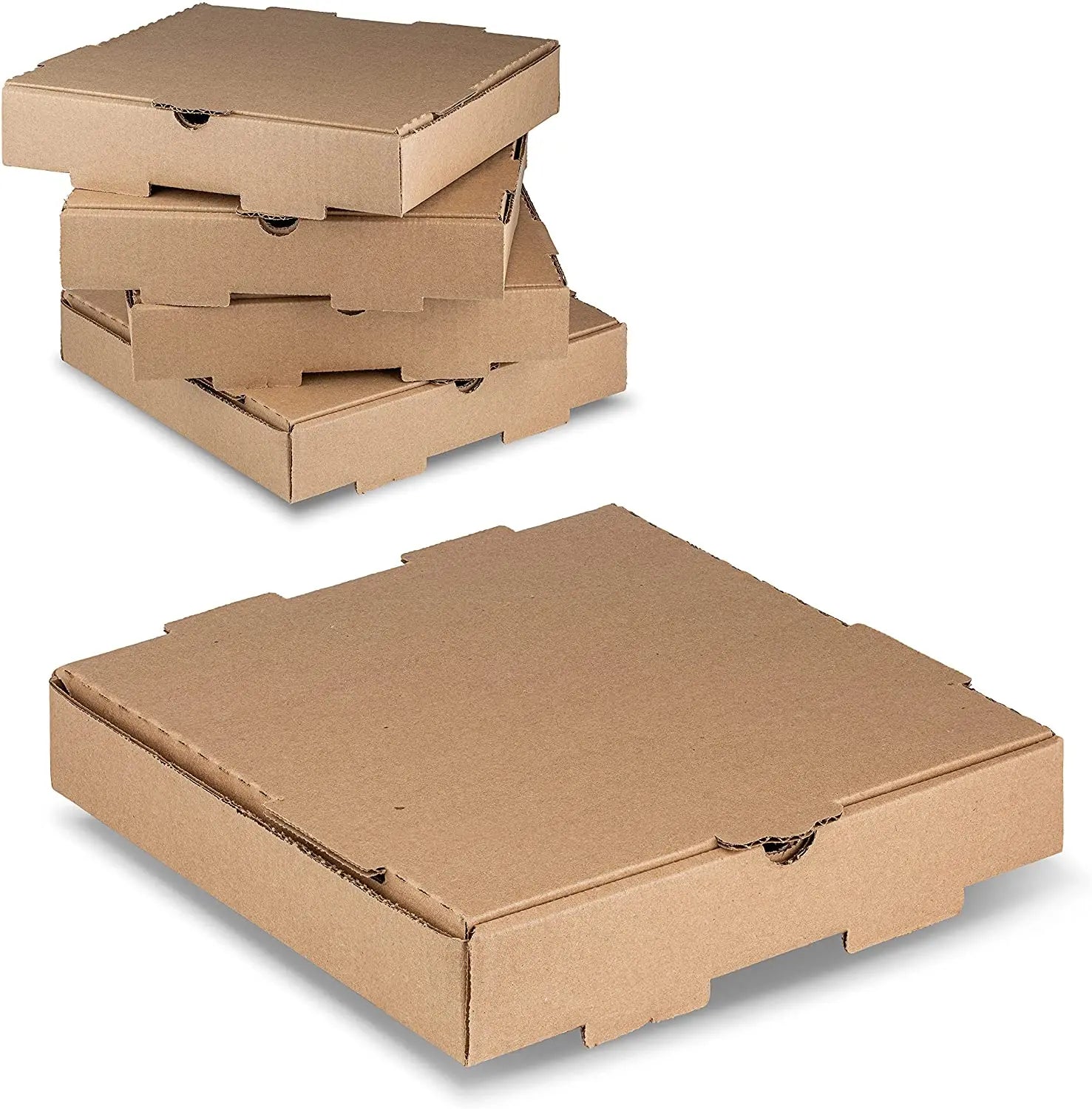Wholesale Cheap Custom logo Portable Kraft Paper Baking Pizza Boxes for Steak Cheesecake Non Liquid Items