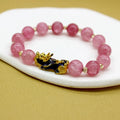 10mm Imitation Chalcedony Agate Beads Bracelet Pixiu Charm Bracelets Bulk Heat Discoloration Fashion Charm Bracelets