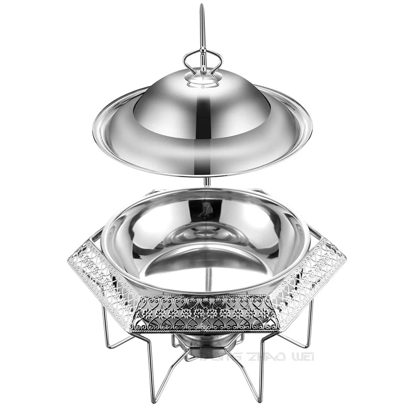 Hotel Supplies Big Size Chafing Dish Food Grade Stainless Steel Chafing Dish Buffet Set for Wedding Food Warmers With Holder