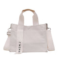 Unisex Luxury Casual Tote Bag Canvas Shoulder Strap Letter Pattern Hasps Closure