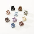 Korean Frosted Solid Color Mini Hair Claw Clips Simple Fashion Mini Shark Hair Clip Plastic Cute  Children Bangs Clip