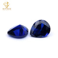 34# Sapphire Blue Corundum Wholesale Pear Cut Synthetic Corundum Loose Gemstones for Jewelry Making