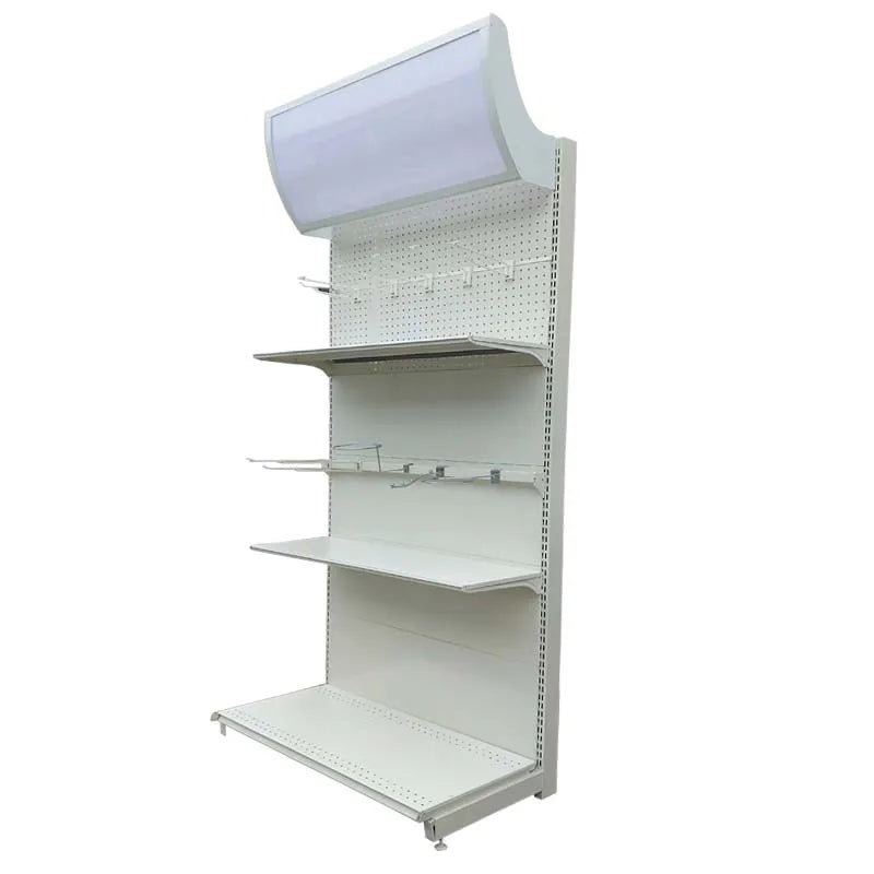 Customizable Metallic Single-Sided Supermarket Rack Medium Duty Shop Shelving Display Rack Available Various Colors Sizes Direct
